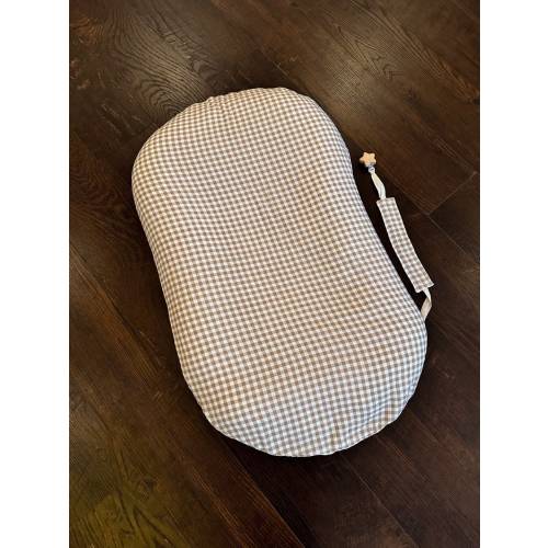 Teddy Bear Muslin Snuggle Me Cover: Organic Baby Pillow