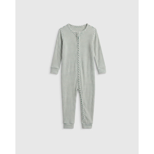 Softest Rib One Piece in Green Stripe