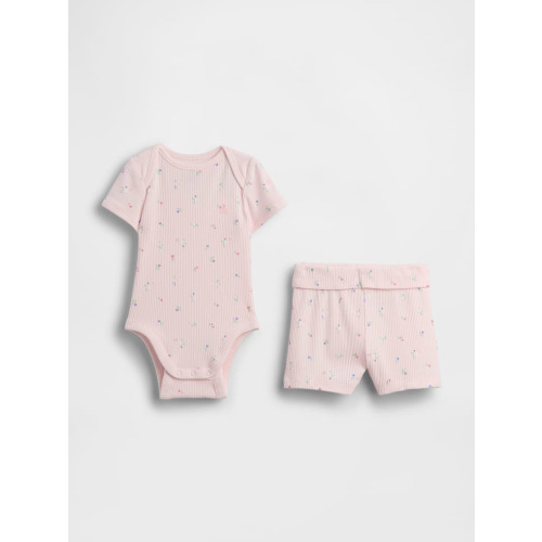 Baby Grow-With-Me TinyRib Short Set