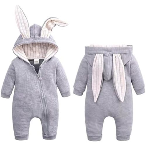 My First Easter Outfit, Baby Girl or Boy Bunny Costume, Infants Rabbit Cosplay Romper