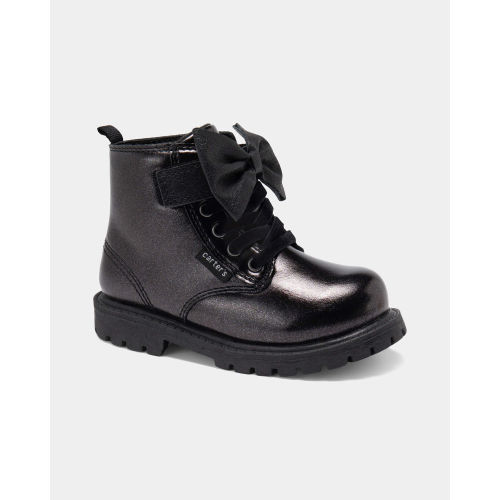 Toddler Girl Bow Ankle Boots - Black - Carter's | Carter's