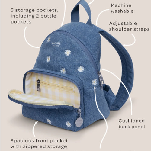 Everyday Mini Backpack - Denim & Daisies – JuJuBe