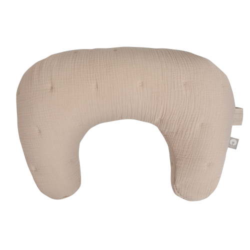 Boppy Nursing Pillow Luxe - Ergonomic Bottle & Breastfeeding Pillow with High Lift & Firm Support - Water-Resistant with Washable Cotton Muslin Cover - Baby Safety Alliance Verified - Oatmeal