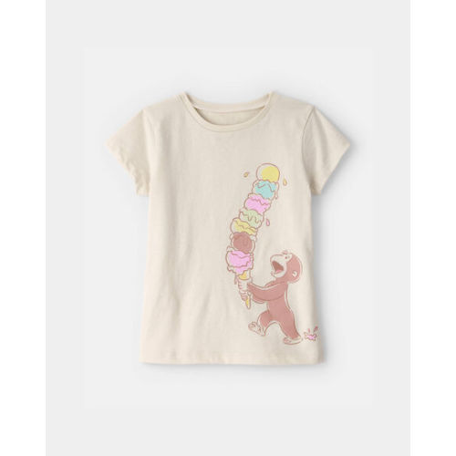 Toddler Girl Curious George Ice Cream Graphic Tee - Cream | Carter's