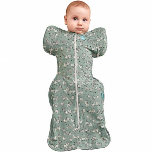 Love to Dream Swaddle Up Transition Bag | 1.0 TOG, 13-19 lbs, Chicken Run | Sleep Sack with Patented Zip-Off Wings for Arms-Free Transition | Snug Fit & Easy Diaper Changes | Moderate Temps 68-75 F