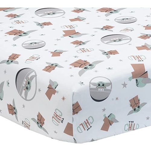 Lambs & Ivy Star Wars Mandalorian The Child/Baby Yoda/Grogu Fitted Crib Sheet