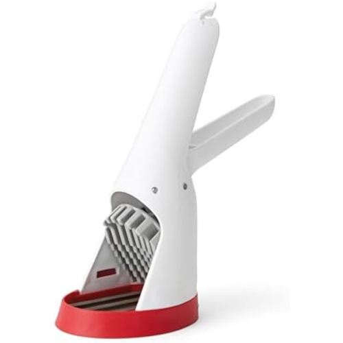 Chef'n Hand-Held Slicer Strawberry Slicester, Updated Design, Cherry/Meringue (102-712-400)