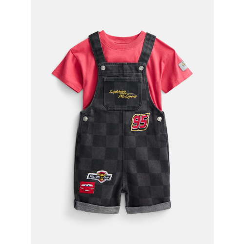 Pixar Cars Toddler Boys T-Shirt and Cotton Shortalls Set, 2 Piece, Sizes 12M-5T