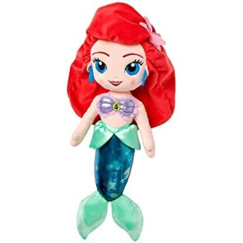 Disney Store Official Ariel Princess Plush Doll (from The Little Mermaid) - Soft Plushy with Embroidered Features - Princess Toys for Girls - Disney Dolls & Stuffed Animals - 14 Inches