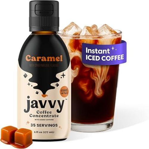 Javvy Cold Brew Coffee Concentrate Instant Coffee, Caramel
