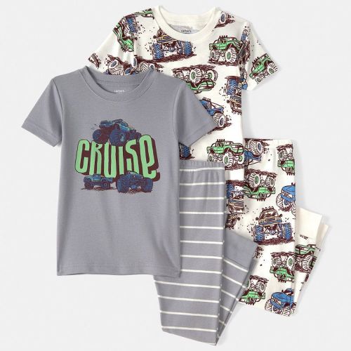 Toddler Boy Carter's 4-piece Pajama Top & Pajama Bottoms Set