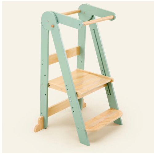 HARPPA Nordi | Foldable Toddler Tower – Compact Montessori-Inspired Standing Tower for Ages 2–6, Wooden Convertible Tower for Kitchen, Bathroom & More