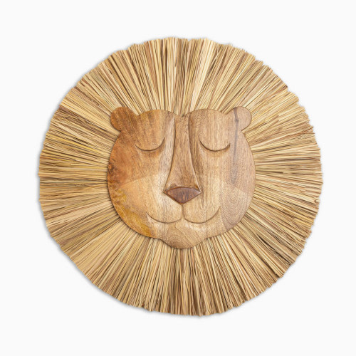Crane Baby Handcrafted Wood Wall Decor - Lion