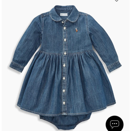 Polo Ralph Lauren Baby Girl's Denim Shirtdress | Saks Fifth Avenue