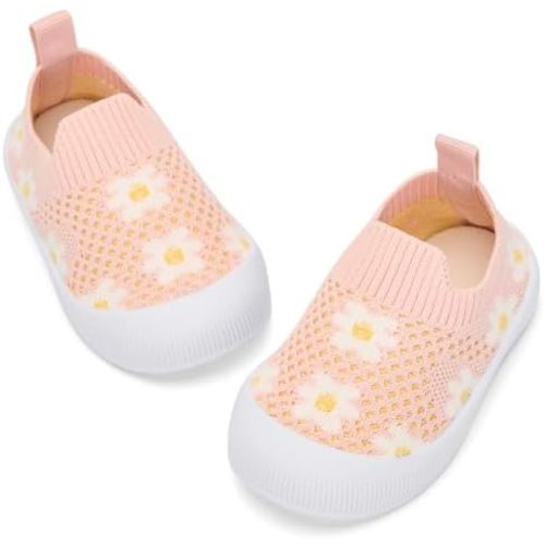 BACSAC Baby Toddler Unisex Infant Shoes Boys Girls Beige Mesh Breathable Non-Slip Soles 6-36 Months