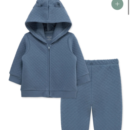 6-9 Months Quilted Hoodie Set
