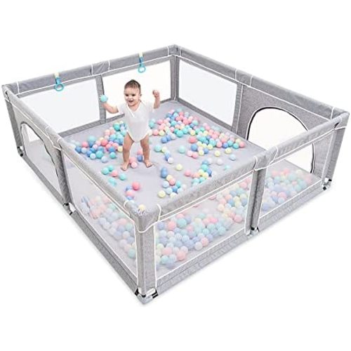 Baby Playpen,Playpens for Babies, Extra Large Playpen for Toddlers,Kids Safety Play Center Yard with gate, Sturdy Safety Baby Fence Play Area for Babies, Toddler, Infants