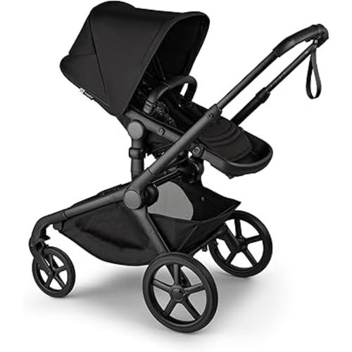 Bugaboo Kangaroo All-Terrain Single-to-Double Tandem Stroller for Infant and Toddler, for Up to Three Kids, XL Wheels, One-Hand Operation, Large Bassinet, XL Underseat Storage, Black/Midnight Black