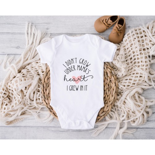 Adoption bodysuit, Adopted, Baby Keepsake, Grew in Mama's heart, We're Adopting, Finalization, Gotcha day, Baby shower gift, Announcement