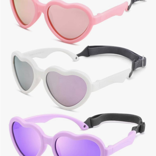 Polarized Baby Sunglasses with Strap, Infant 0-24 Months