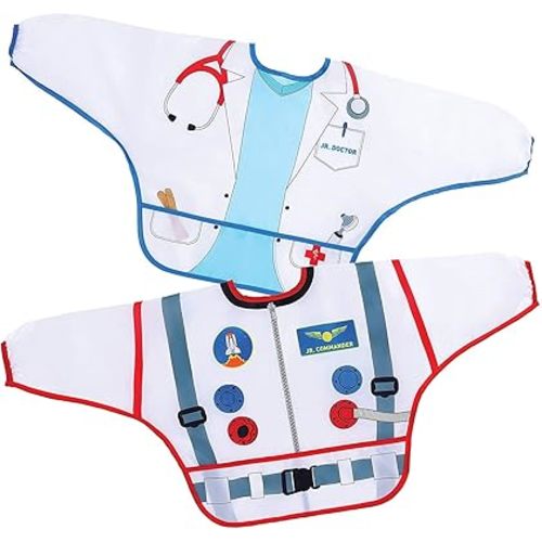 Dreambaby Food & Fun Character Bib Smocks with Sleeves 2 Pack