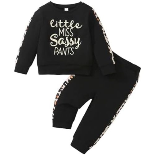 Toddler Baby Girl Fall Clothes Sweatshirt Pants 2Pcs Outfits 1-5T