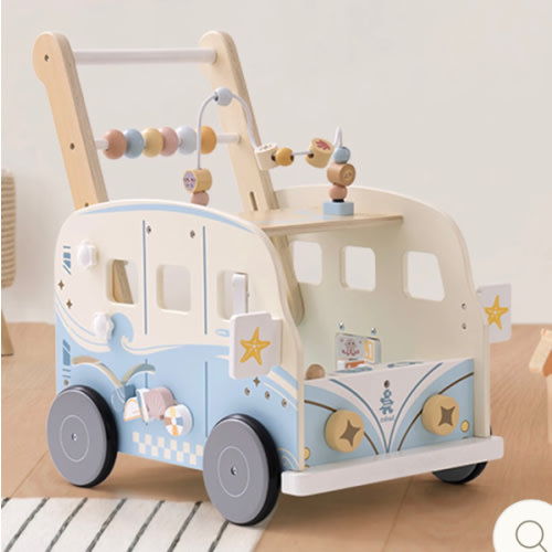 ROBUD Wooden Baby Push Walker - Vacaction Bus