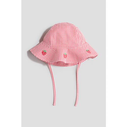 MUSLIN SUN HAT WITH EMBROIDERY