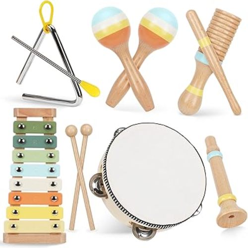 Toys for 1 2 3 4 Year Old Boys Girls, Musical Instruments Set for Toddler Age 1-2 2-3 3-4, Baby Montessori Toy Gifts for Early Learning, Christmas Birthday Gift for Toddler Boy Girl Toys