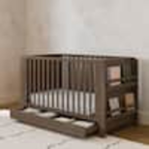 Graco Read-with-Me Hazelnut 4-in-1 Convertible Crib with Drawer 04688-708