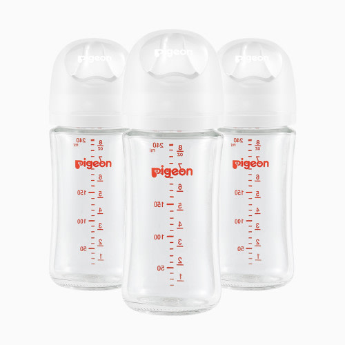 Pigeon Glass Anti-Colic Nursing Bottle Wide Neck 3 Pack - 8.1 Oz