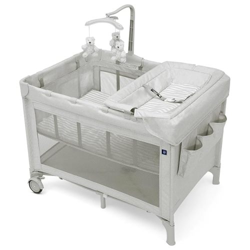 GAP babyGap Deluxe Play Yard, Grey Stripes
