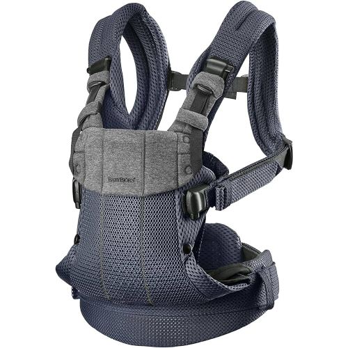 BabyBjörn Baby Carrier Harmony, Anthracite, 3D Mesh | 3-in-1 Ergonomic Baby Carrier; Newborn, Facing-In, Outward-Facing, and Back Carrying Positions Supported (7-40 lbs), Newborn to Toddler