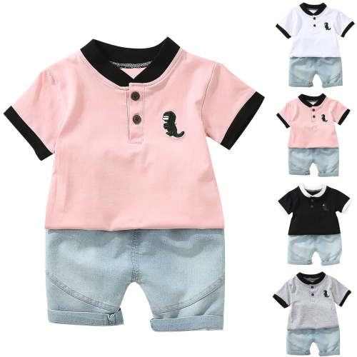 Bovxnpu Boys Girls 2 Piece Outfits, Girl Short Set Cute T-Shirt Shorts, Kids Short Sleeve Graphic Solid Thin Shirt Casual Children's Short Sleeved Shirt Pants 7 Years