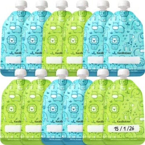 12-Pack Prep Reusable Food Pouches