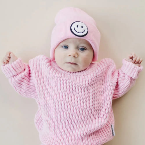 Smiley Beanie | Pink