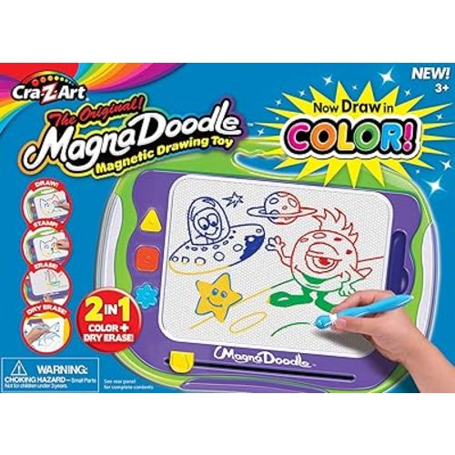 Cra-Z-Art Magna Doodle in Color - 50 Years of Creative Fun with Magnetic Drawing Board, Ages 3+