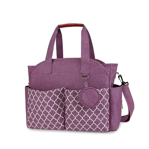 Lmbabter Diaper Bag Tote with Changing Station Upgrade Multi-Function Baby Bag with Adjustable Shoulder Strap