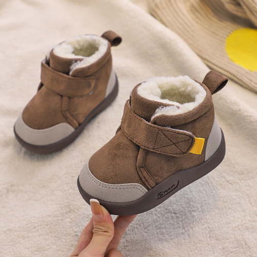 "Quealent Baby Sock Shoes Baby Boys Girls Cozy Booties Stay on Slippers Non Slip Soft Gripper Sock Shoes Toddler First Walker Crib Birthday,Coffee 21 Months"