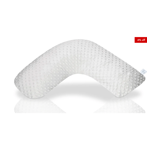 Award-Winning Nursing Pillow - White Dot | Reduces Back Pain - Luna Lullaby