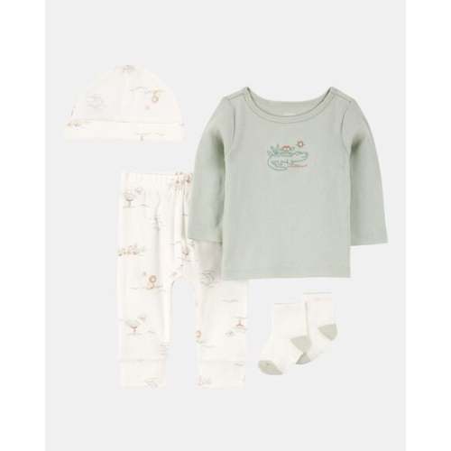 Baby 4-Piece Alligator Outfit Set - Green | Carter's