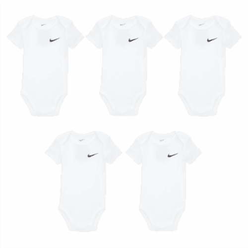 Nike Essentials Baby (0-9M) 5-Pack Bodysuit Set Color: White Size: 0-3M