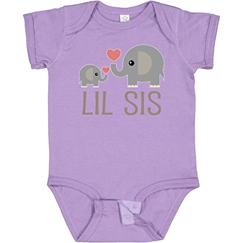 inktastic Little Sister Elephant Baby Bodysuit