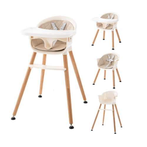 Flying Fish Convertible High Chair, Elegant Beige
