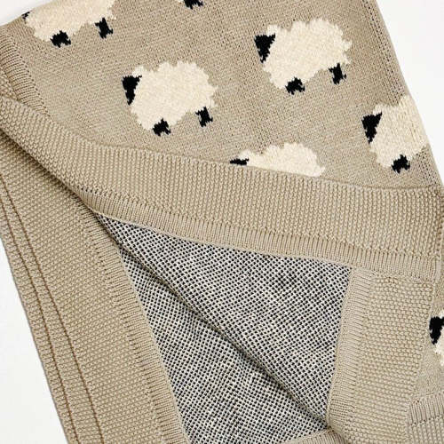 Organic Cotton Jacquard Knit Baby Blanket
