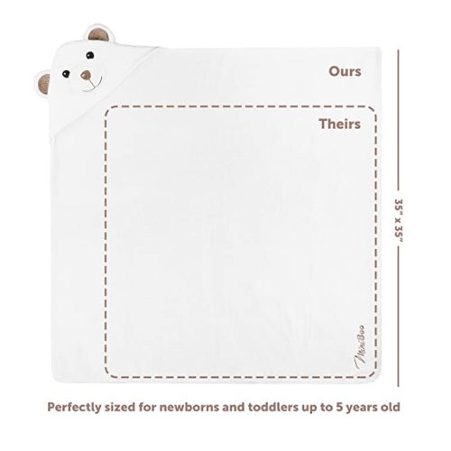 Premium Ultra Soft Organic Bamboo Baby Hooded Towel with Unique Design – Hypoallergenic Baby Towels for Infant and Toddler – Suitable as Baby Gifts