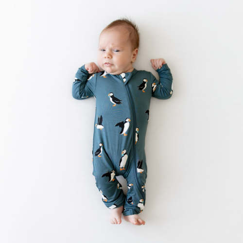 Kyte Baby Zippered Romper in Puffin - Shop