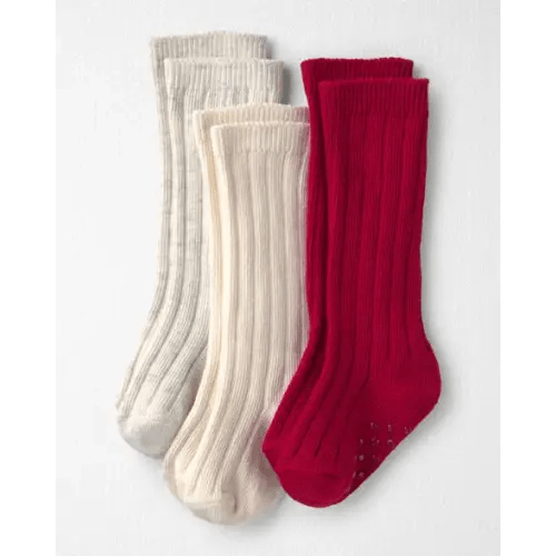 Baby Girl 3-Pack No-Slip Knee-High Socks Made with Organic Cotton - Little Planet | Carter's