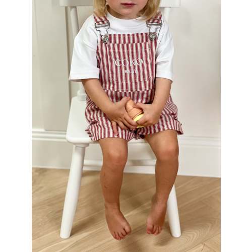 Red Stripe Overalls