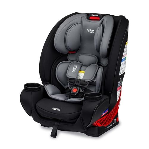 Britax One4Life All-in-One Car Seat, 10 Years of Use from 5 to 120 Pounds, Converts from Rear-Facing Infant Car Seat to Forward-Facing Booster Seat, Machine-Washable Fabric, Graphite Onyx